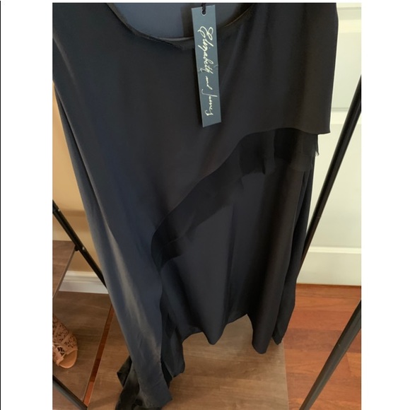 Elizabeth and James Silk Asymmetrical Maxi Dress - Picture 3 of 8